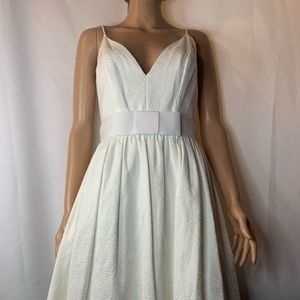 ABS Evening gorgeous white brocade SZ 6 Dress